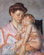 Mary Cassatt Sleeping deeply Child painting